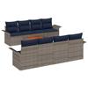 9 Piece Grey Garden Sofa Set with Cushions