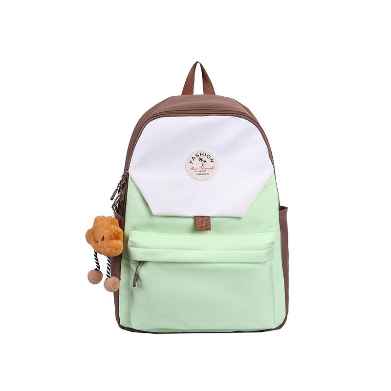 Schoolbag Female Niche Design Sense Backpack College Female Backpack Commuting New Contrasting Color High School College Student Class Bag Schoolbag