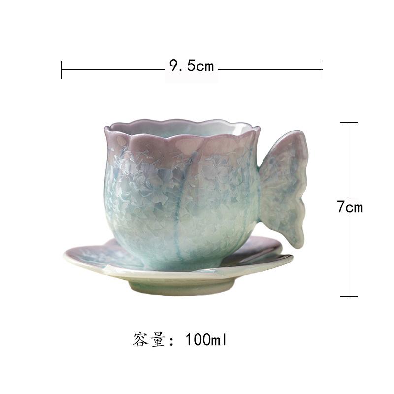 

100ml Crystal Glaze Teacup Vintage Tea Bowl Cute Cup Tea-tasting Personal Cup Jianzhan Master Cups Household Cafes Decoration As Your Choose