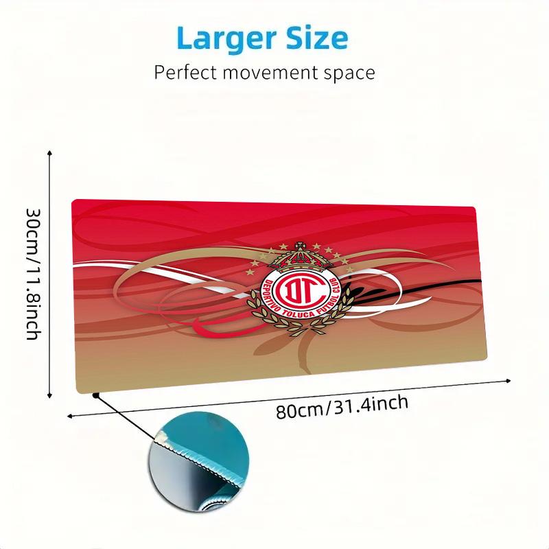 Deportivo Toluca FC Color Mouse Pad Large Gaming Table Cushion Non-slip Laptop Tablet Big Mousepad XXL Mat Mini PC Playmat With Lock edge
