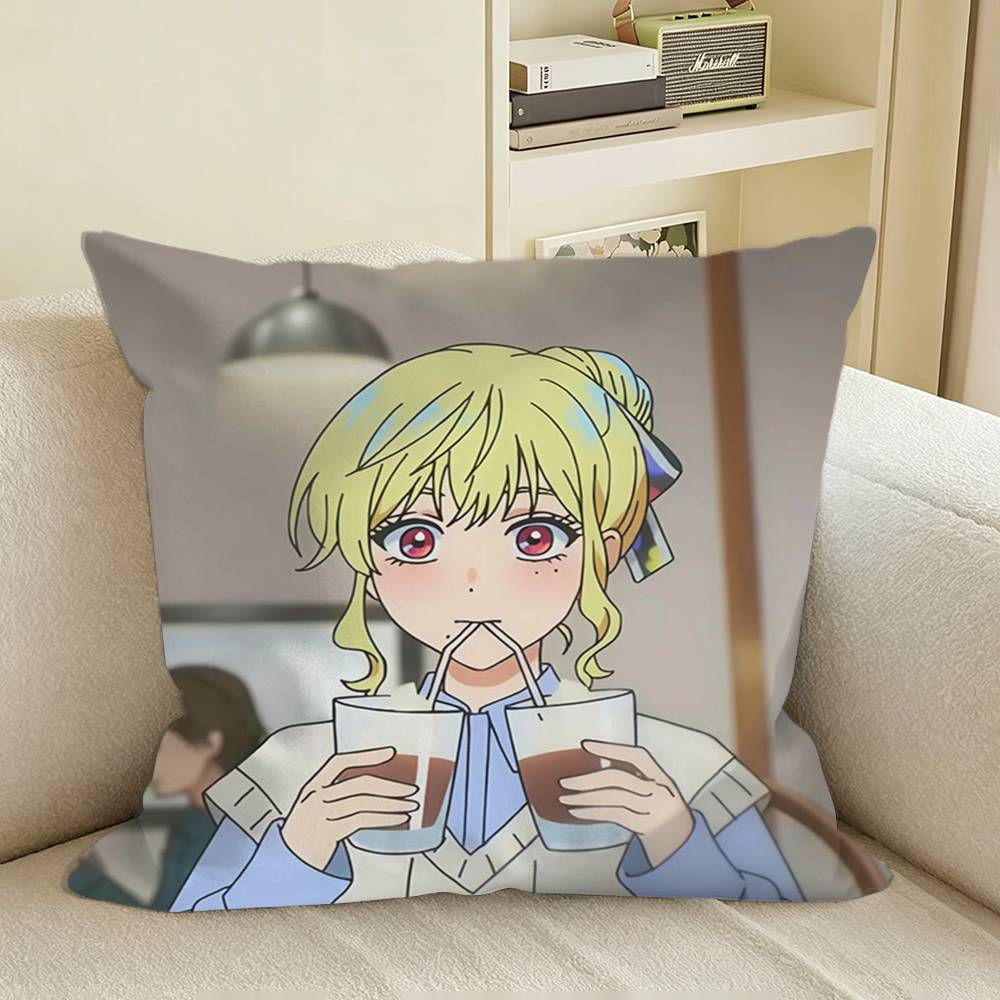 Anime Marriagetoxin Mei Kinosaki Square Sofa Pillow Cover Solid Color Living Room Home Decor Cushion Case