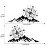 Mountain Peak Compass Wall & Car Window Sticker