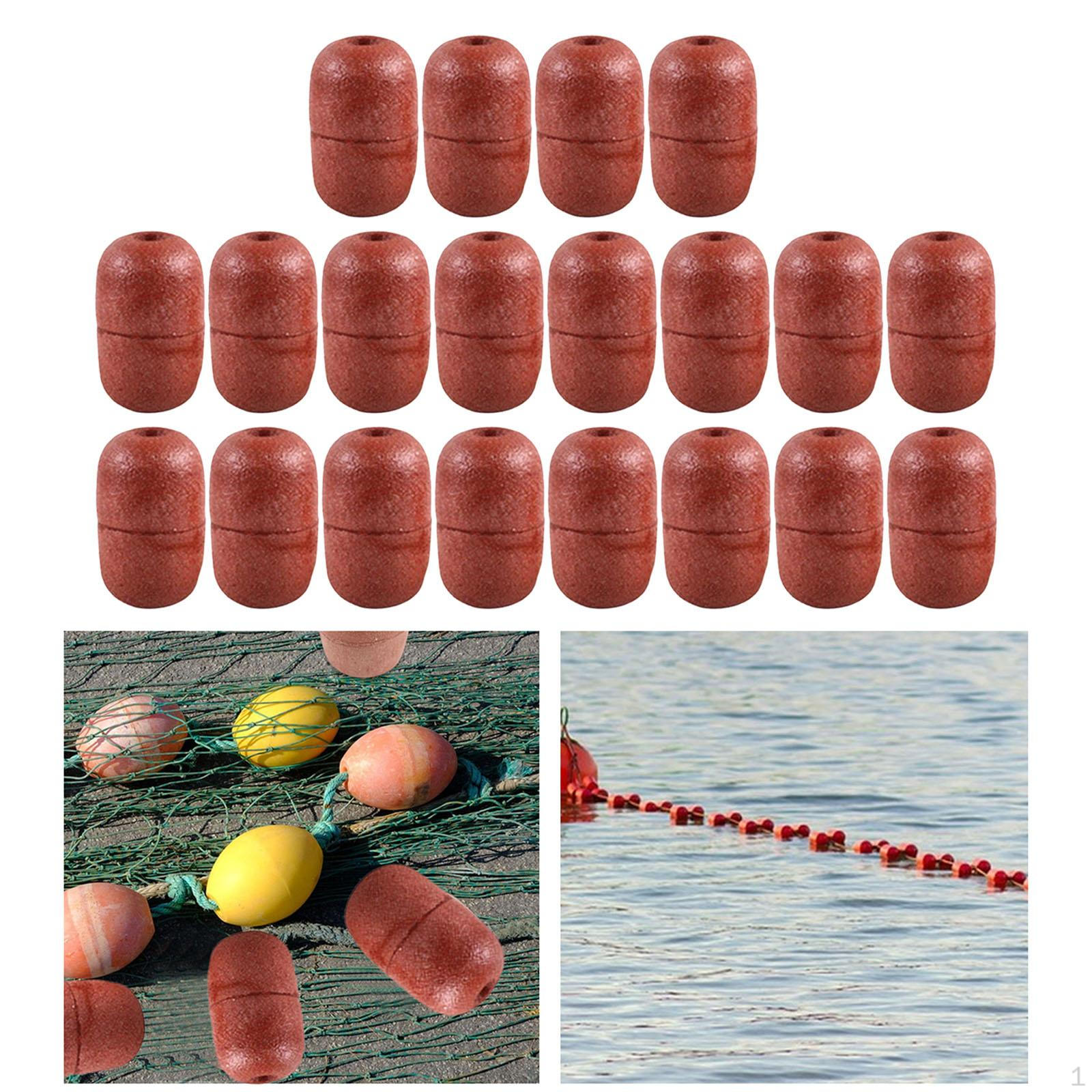 

20Pcs Rope Floats Marine Fishing Markers for Pool Swim Lane Water Park Zones