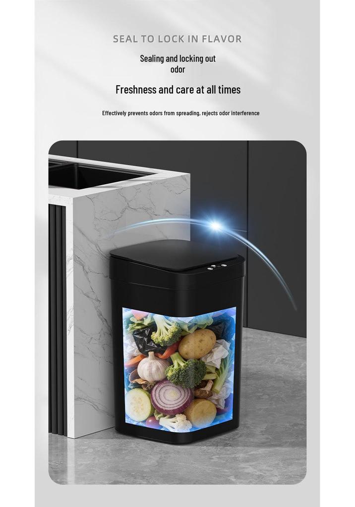 2026 Smart Large-Capacity Automatic Trash Can for Home, Living Room, and Bathroom