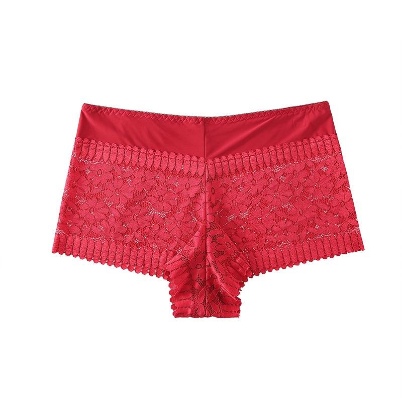 

Женские бесшовные трусики средней талии летнее нижнее белье с кружевом тонкий дизайн дышащий чистый хлопок интерьер модные треугольные брюки 2XL (190-110 kg)