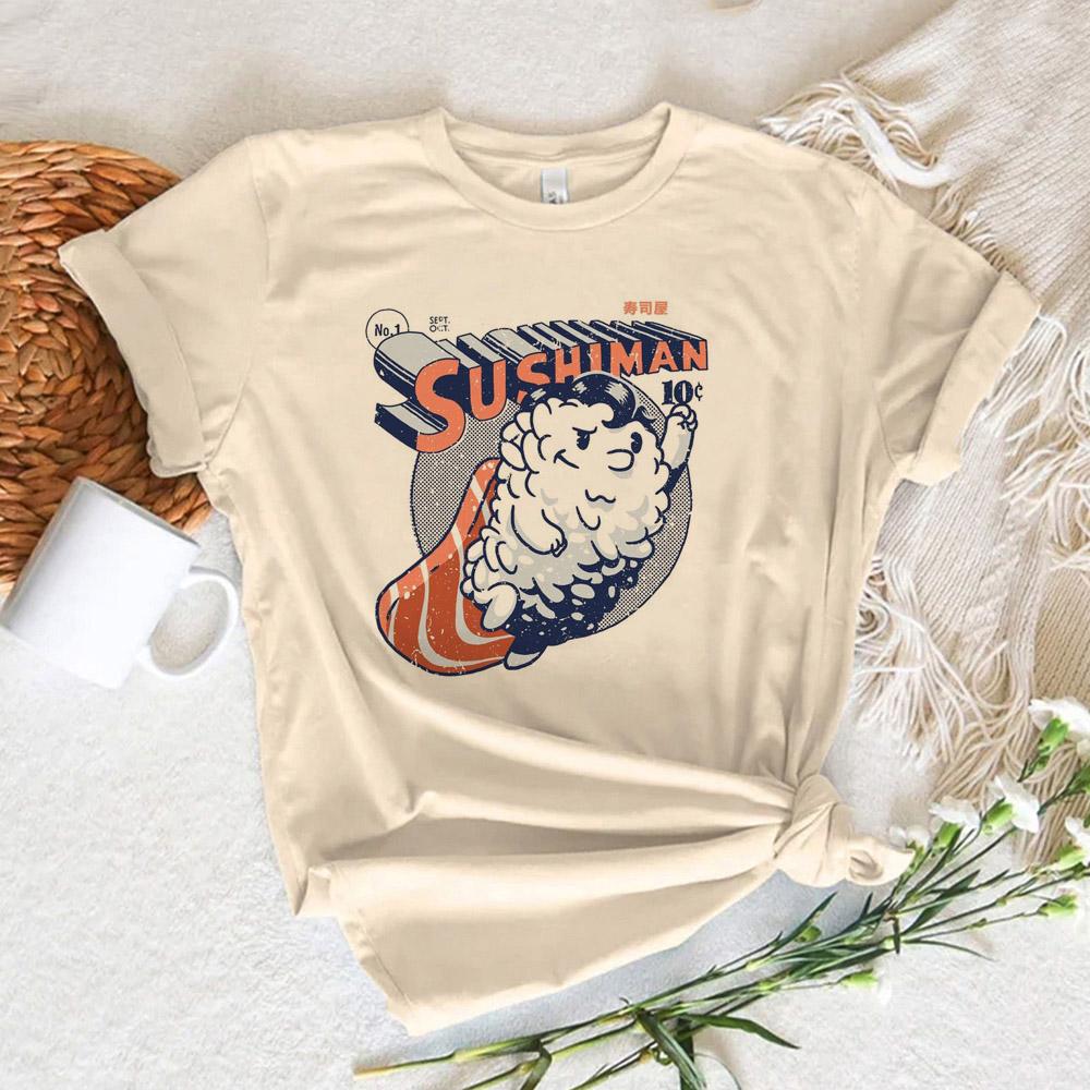 Sushi Top Women Harajuku Japanese Funny T Shirt Girl Streetwear Clothing