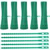 Lot of 500 Adjustable Plant Ties 17 Cm — Reusable Dark Green Garden Ties