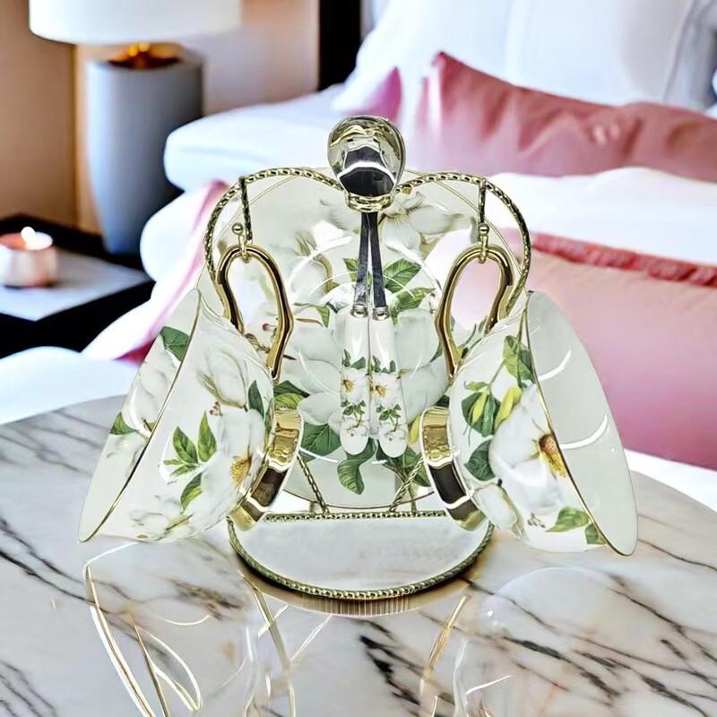 

TLXT Camellia Ceramic Coffee & Tea Set