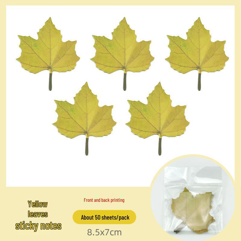 High-Value Maple Leaf Decorative Sticky Notes & Wall Stickers