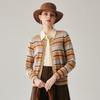 Zhao Jun Women's Striped 100% Cashmere Cardigan