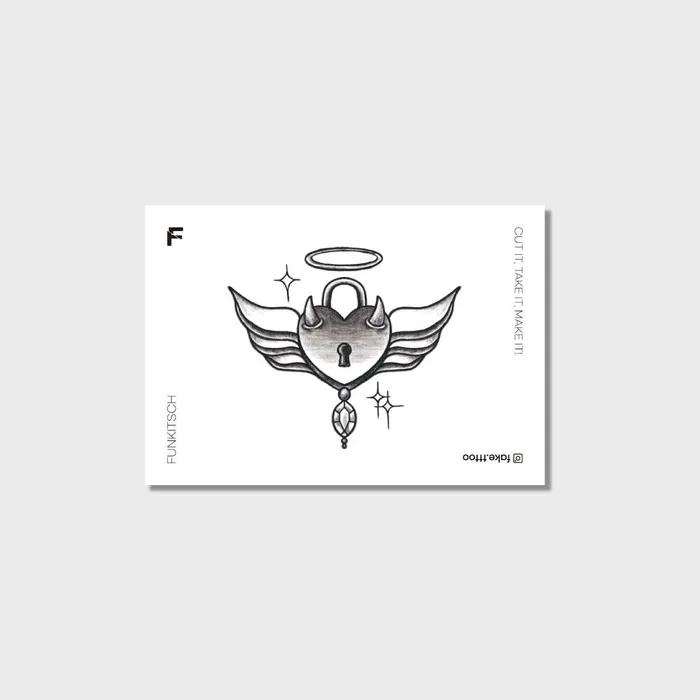 

Замок тату-наклейка