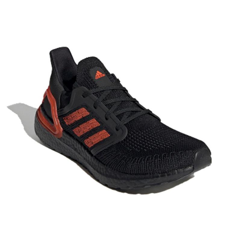 Adidas Ultra Boost 20 Black Solar Red Sneakers EG0698