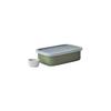 Nodahoro Komachi Pickled Vegetable Container for Refrigerator, with Lid and Water Drainer, Olive