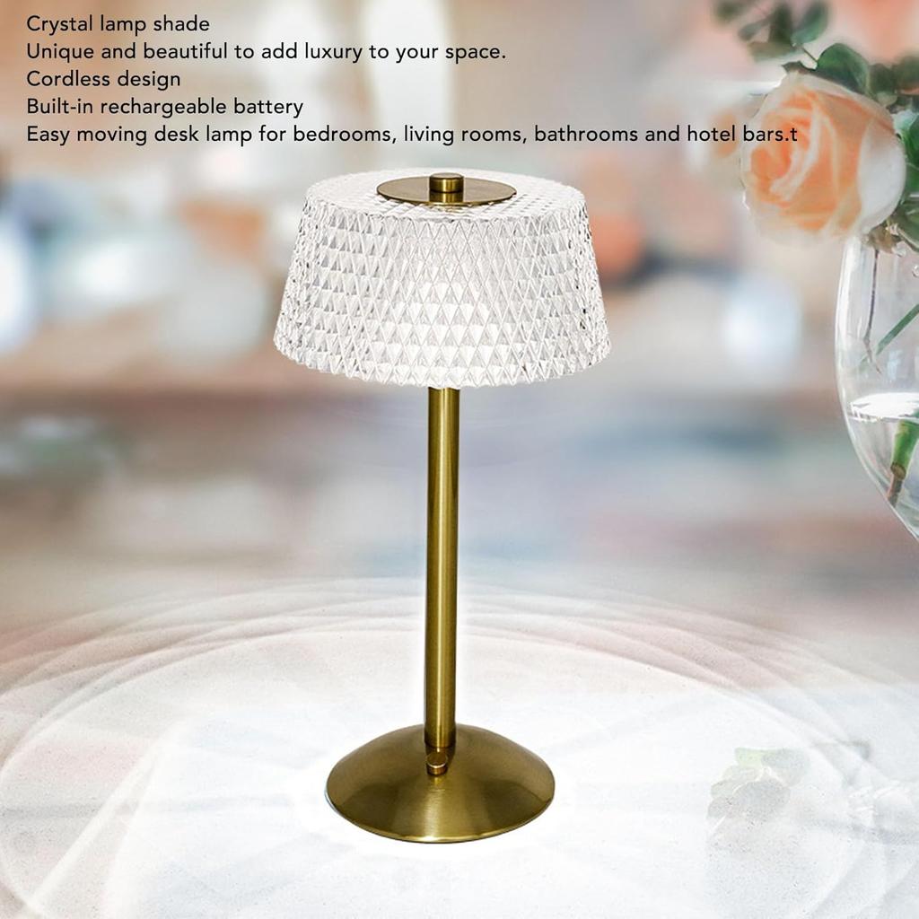 Acrylic Table Lamp Stepless Room Atmosphere Light LED Night Light European USB Charging Touch Dimming Table Lamp Coffee/Bar/Hotel/Bedroom Decorative