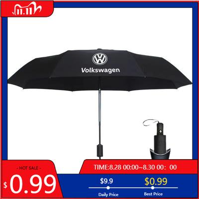 VW GTI GOLF 2026 Ζεστό Για VW VOLKSWAGEN Αυτοκίνητο Πτυσσόμενες Αντι-UV Ημι-αυτόματα Ομπρέλες Στυλ Λογότυπου Για Volkswagen Golf Touareg Tigu