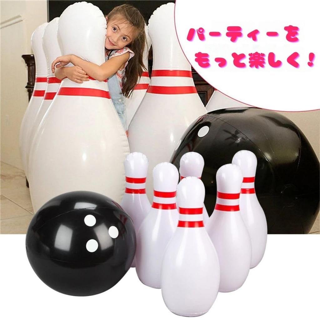 AiO JAPAN Giant Bowling Pin with Balloon and Ball, 60cm, Extra Large