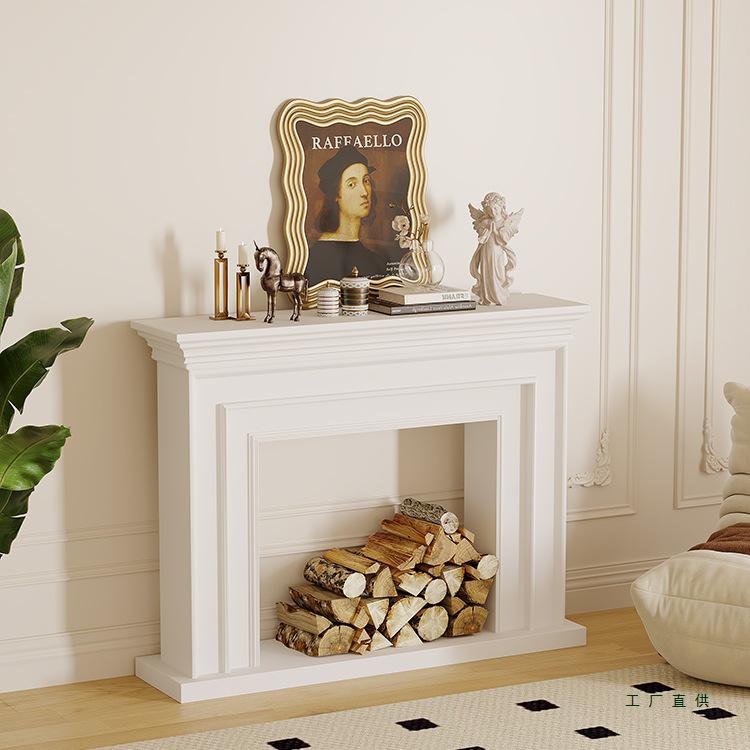 European-Style Customizable Decorative Fireplace Cabinet with Electronic Flame Insert