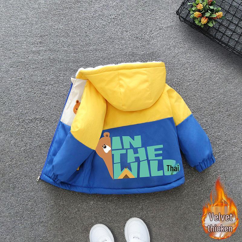 Kids' 2025 Winter Fleece-lined Parka: Boys' & Girls' Thick Warm Cotton-padded Jacket