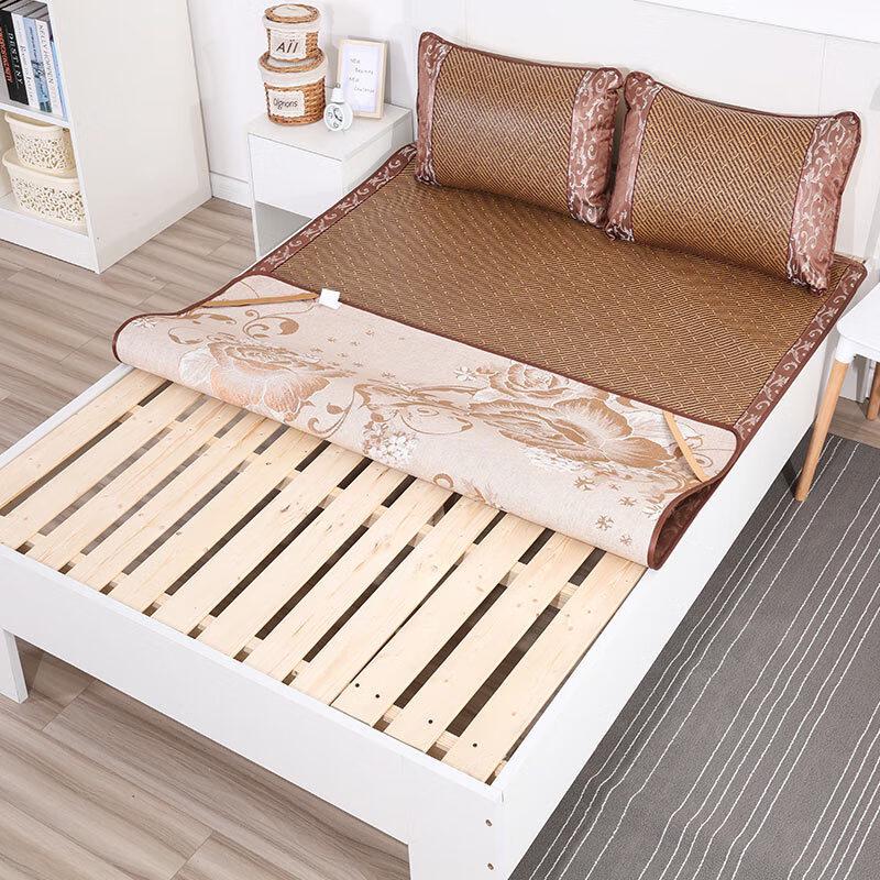 Summer Double-Sided Rattan & Ice Silk Cooling Mat Set