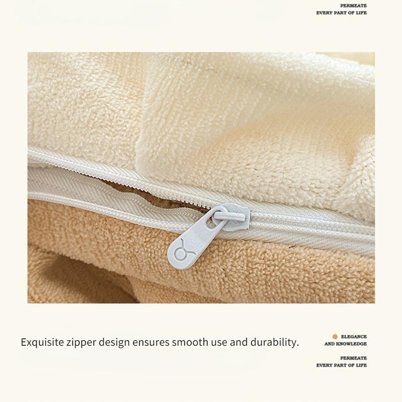 Winter Milk Flour Four Piece Set Solid Coral Flour Duvet Cover Thickened Double Face Flannel Antistatic Carved Flour