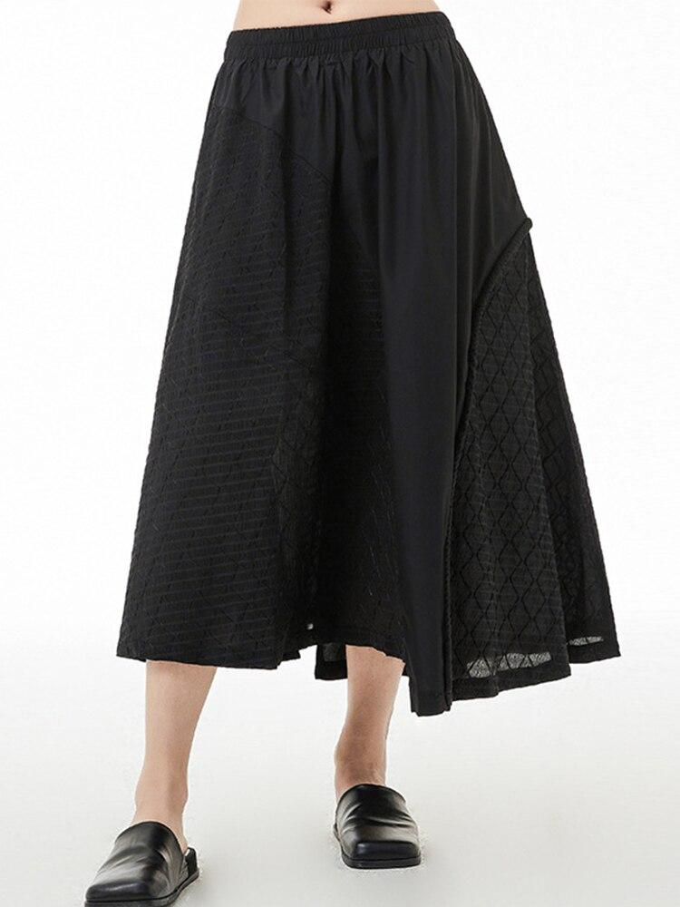 XITAO Asymmetrical Black Casual Skirt Women WMD6456