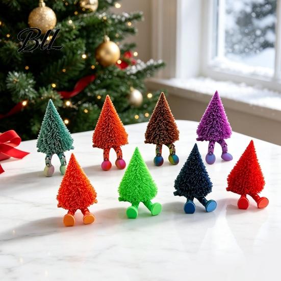 Playable Desktop Ornaments Christmas Tree Figure, Flexible Movable Joints 3D Printed Customizable Poseable Figures Ornament, Creative Festive