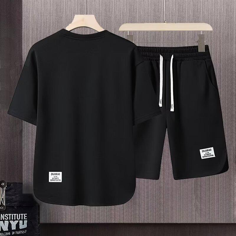 

2025 Japanese Trendy Men s Solid Color Loose Short-Sleeve T-Shirt XXL чорний