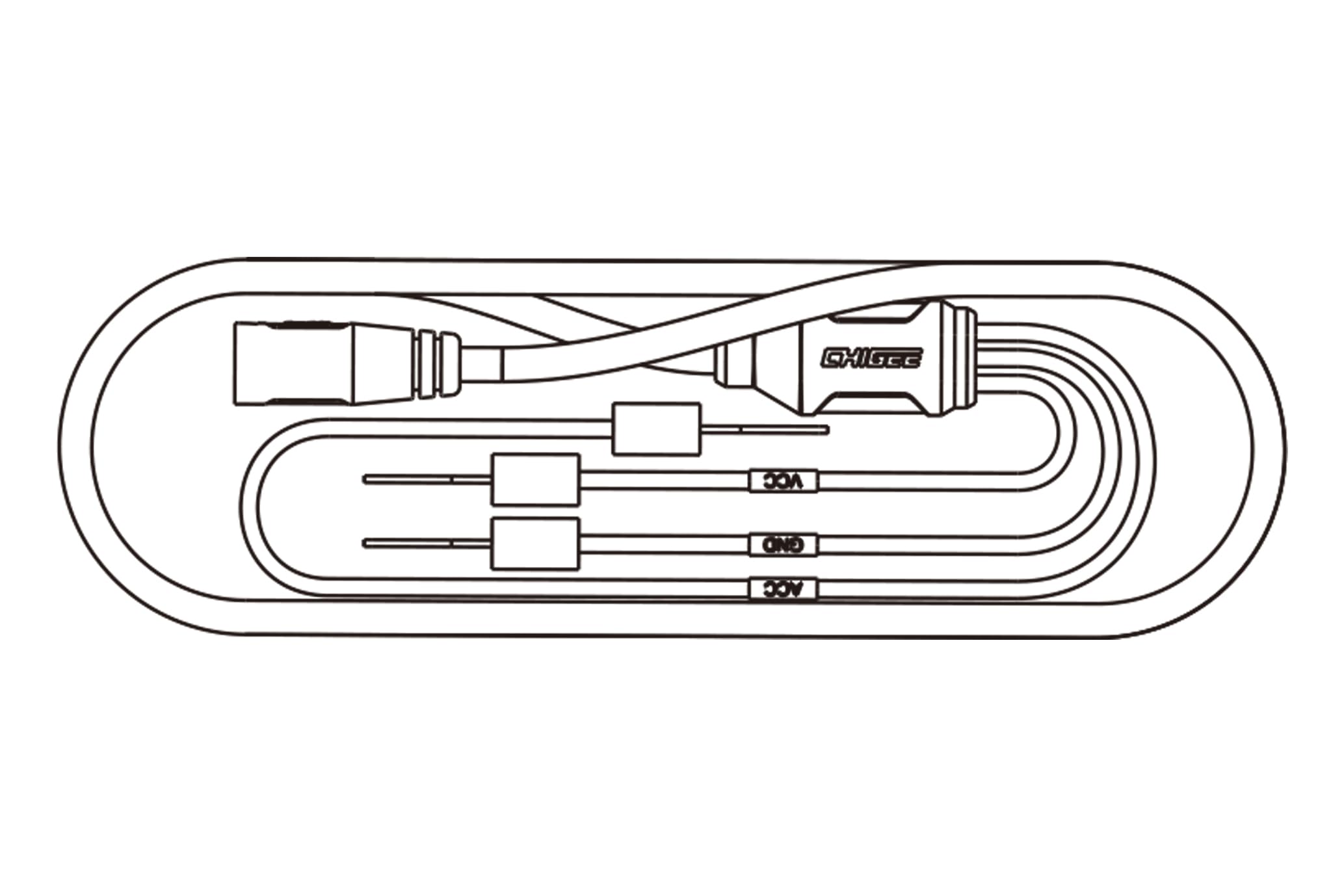

TANAX x CHIGEE Мотоциклетный смарт-монитор AIO-5 Lite Дополнительные части Кабель питания SRS-P6
