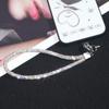 Diamond Crystal Telefonhandledsremmar Nyckelring Flashig Glitter Strass Telefon Snodd Hängande Anti-förlorad Rep