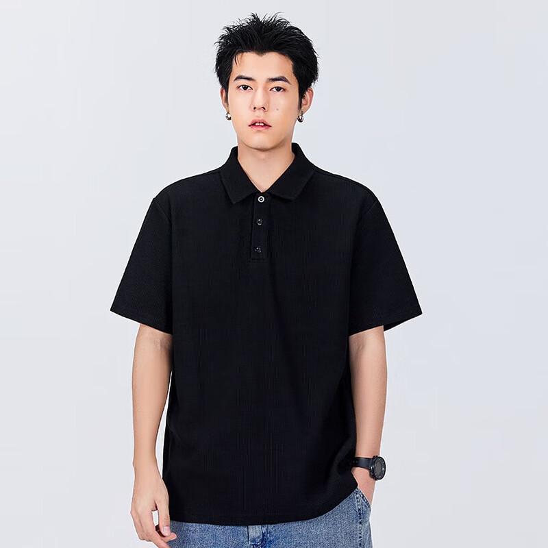 MINISO Men's 2026 Summer Waffle Polo Shirt
