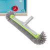 17.5 Inch Pool Brush Head, Wall, Floor, Corner and Tile Brush with 7 Rows of Premium Nylon  , Aluminum Frame with EZ Clip for Pools and
