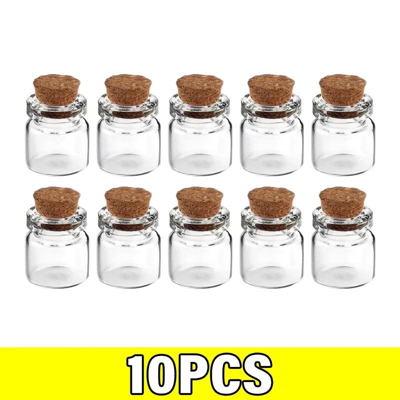 Mini Glass Bottles DIY Transparent Empty Message Wishing Bottle with Cork for Birthday Wedding Party Home Decor Favors