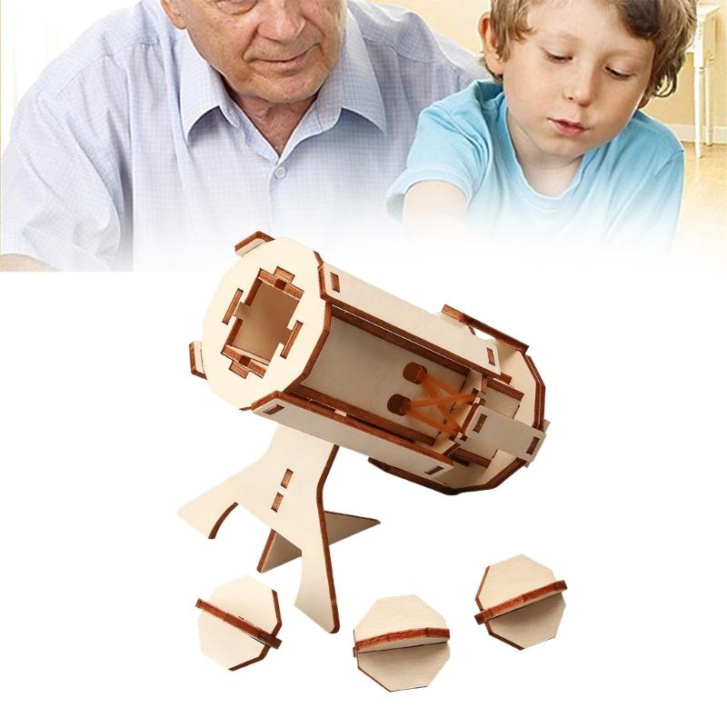 Creative STEM Building Set For Children Wooden Science Project Physics Experiment Model Educational Mortar Craft Set