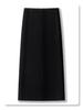 Women's Black Velvet Midi Skirt 2024: Autumn/Winter Elegant Drape Style