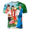 2024 Latest 3D Printed Short Sleeves, Personalized,Creative, Ancient Painting Patterns, Men's and Women's Round Neck T-shirts