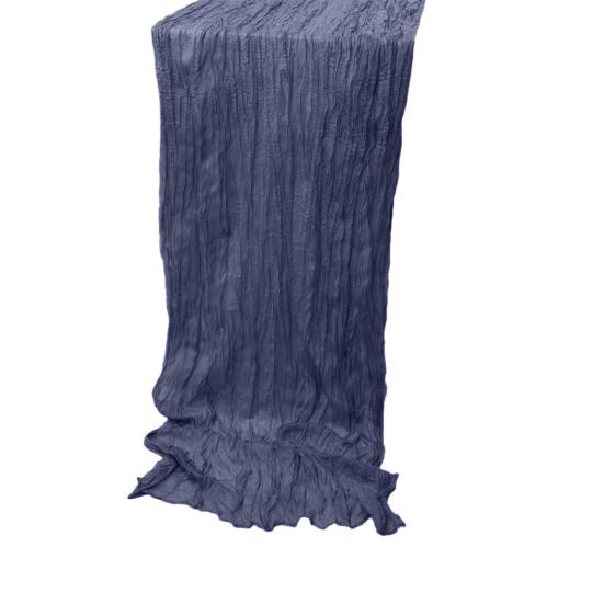 Gefalteter Tischläufer Knitterstoff Gaze Tischdecke für Hochzeitsfeier Dekoration Rustikaler Eleganter Akzent für Esstisch für Zuhause Restaurant Außenveranstaltungen