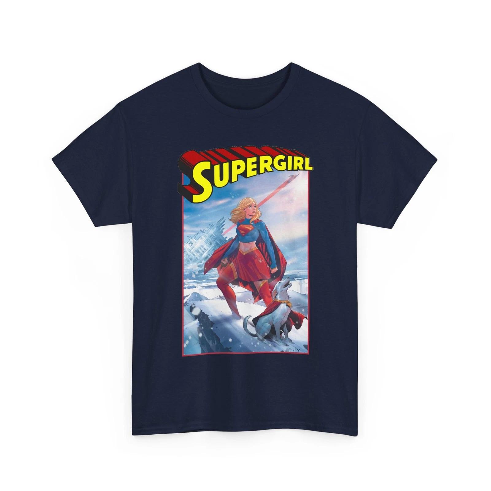 Supergirl & Krypto T-Shirt Superman DC Comics Retro Vintage-Style Tee 2026 Movie S
