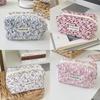 Classic Floral Pattern Makeup Bag With Zipper For Girls Travel And Daily Use