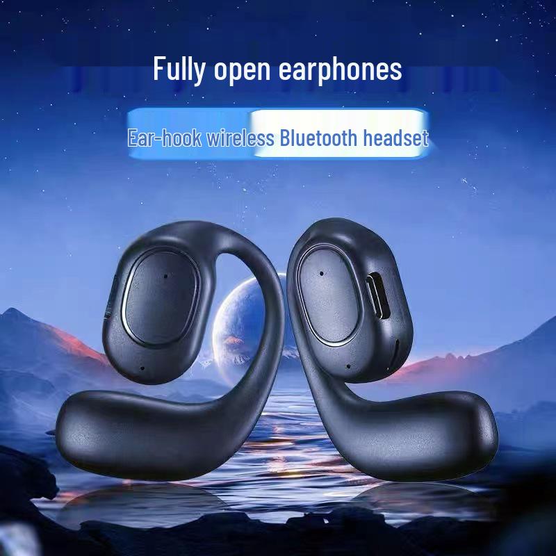 Ear-hook Wireless Bluetooth Headphones: In-ear, Single-sided, Comfort-fit, Long-lasting Battery for Sports.