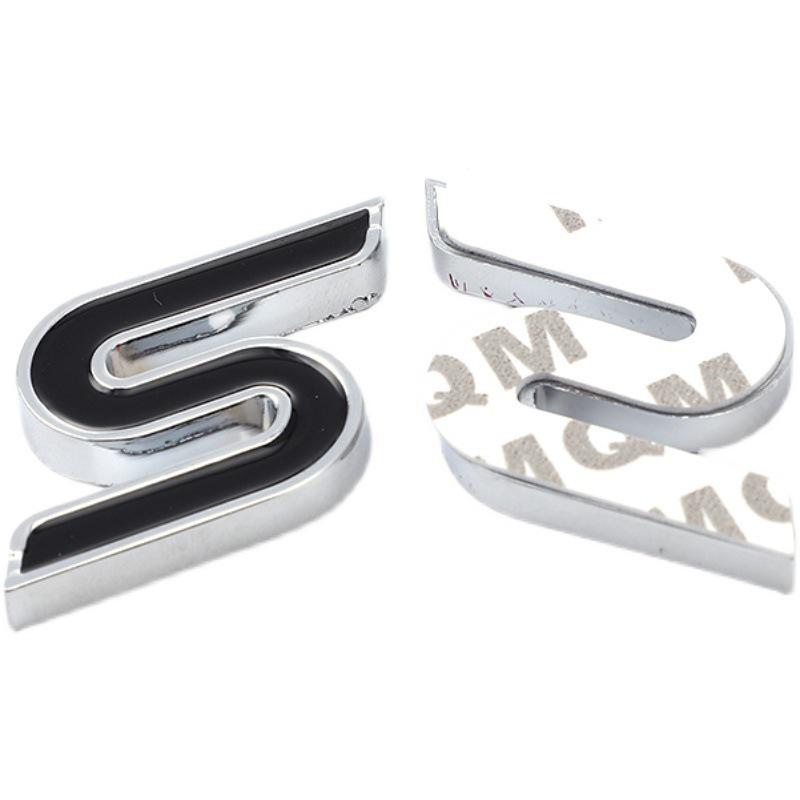 "S" Metal Emblem: Perfect for Ford Mondeo, Focus, Fiesta, and other sports car models.