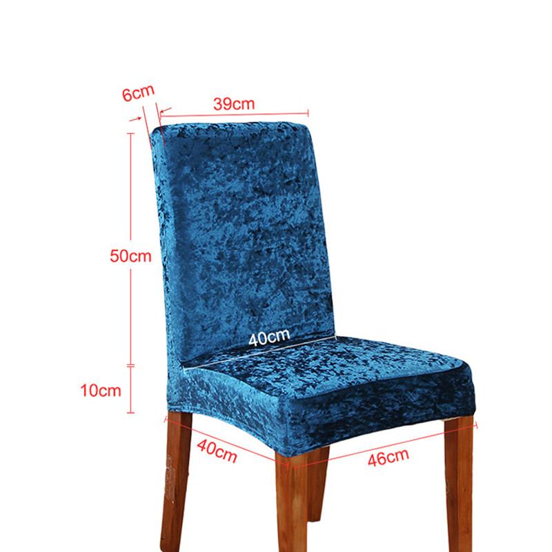 Velvet Chair Covers Solid Color Desk Seat Protector Seat Slipcovers For El Banquet Wedding Universal Size Housse De Chaise