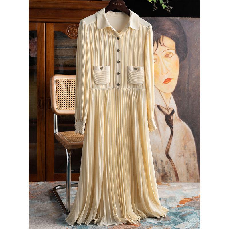 

Платье из ацетата Mgsuper Good Qiaoqi с полуоткрытой спиной Apricot color S