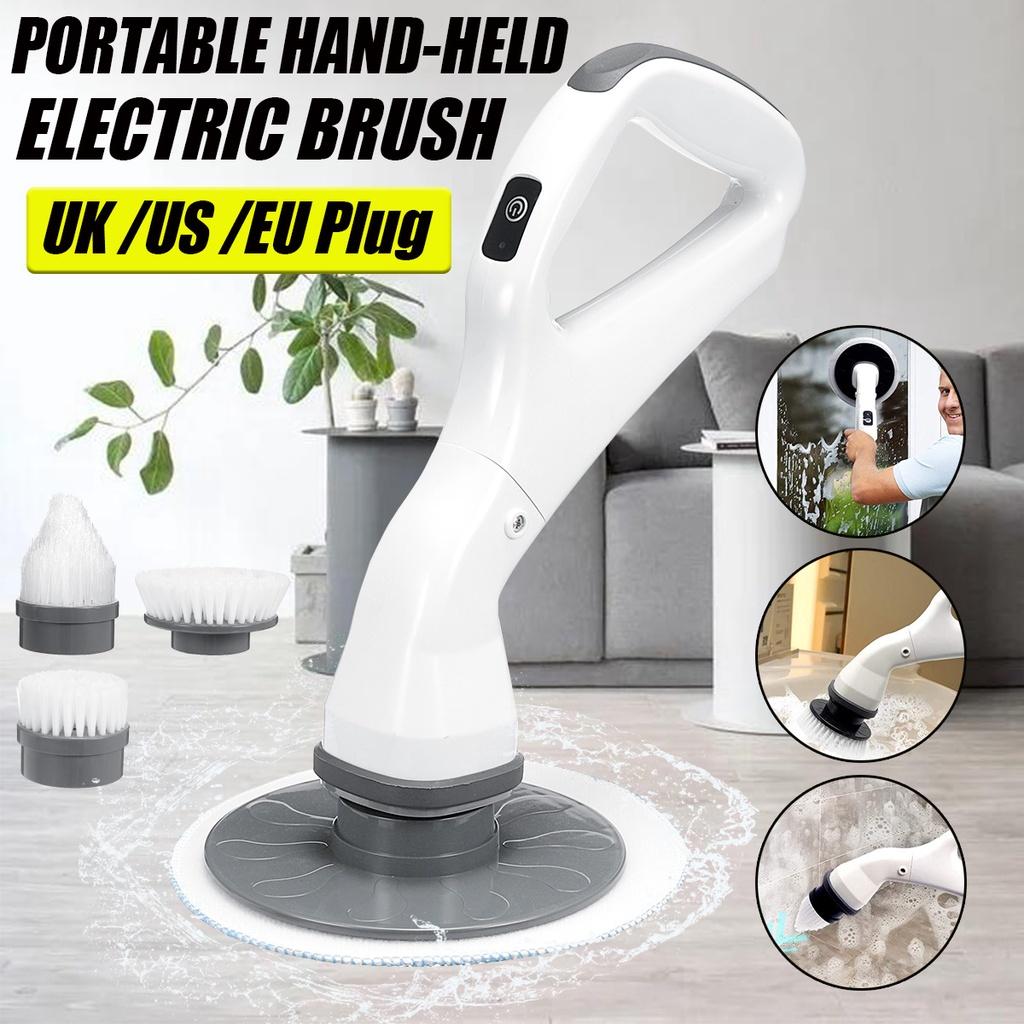 

12,6*5,1 дюйма Вращающаяся электрическая чистящая щетка Водонепроницаемая чистящая губка Чистящая щетка Набор инструментов для уборки ванной комнаты Белый