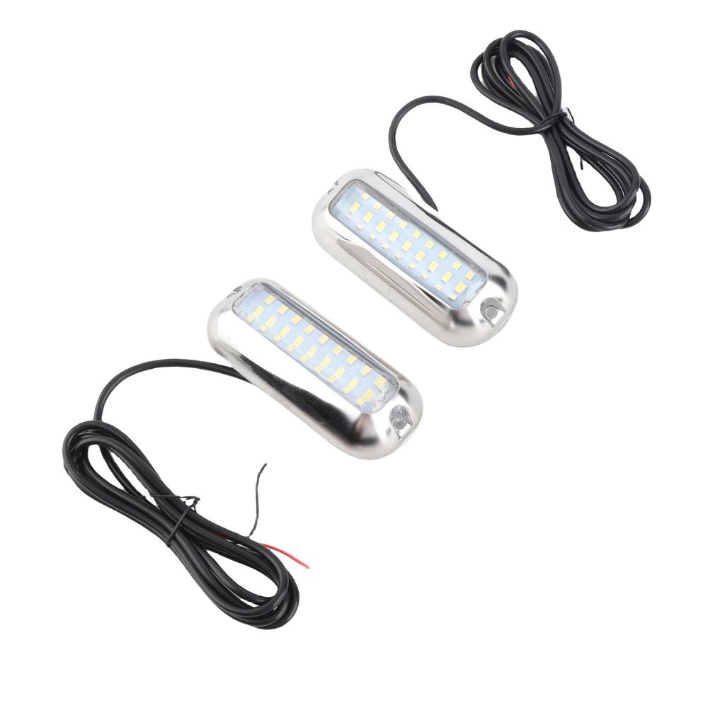 2 Pcs Marine Led Lights 3.5W IP68 Proof Transom Boat Underwater Submersible Lamp
