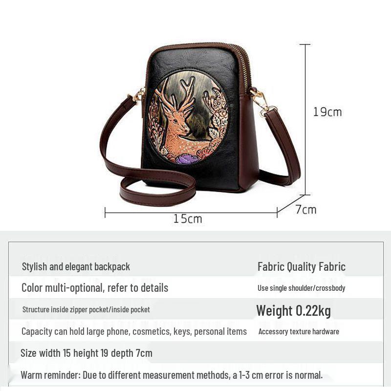 2025 Retro Ethnic Style Ladies' Small Crossbody Bag