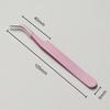 1pcs Macaron Colorful Stainless Steel Tweezers Straight and Bent Tips for Nails Eyelash Makeup DIY Sticker Tools