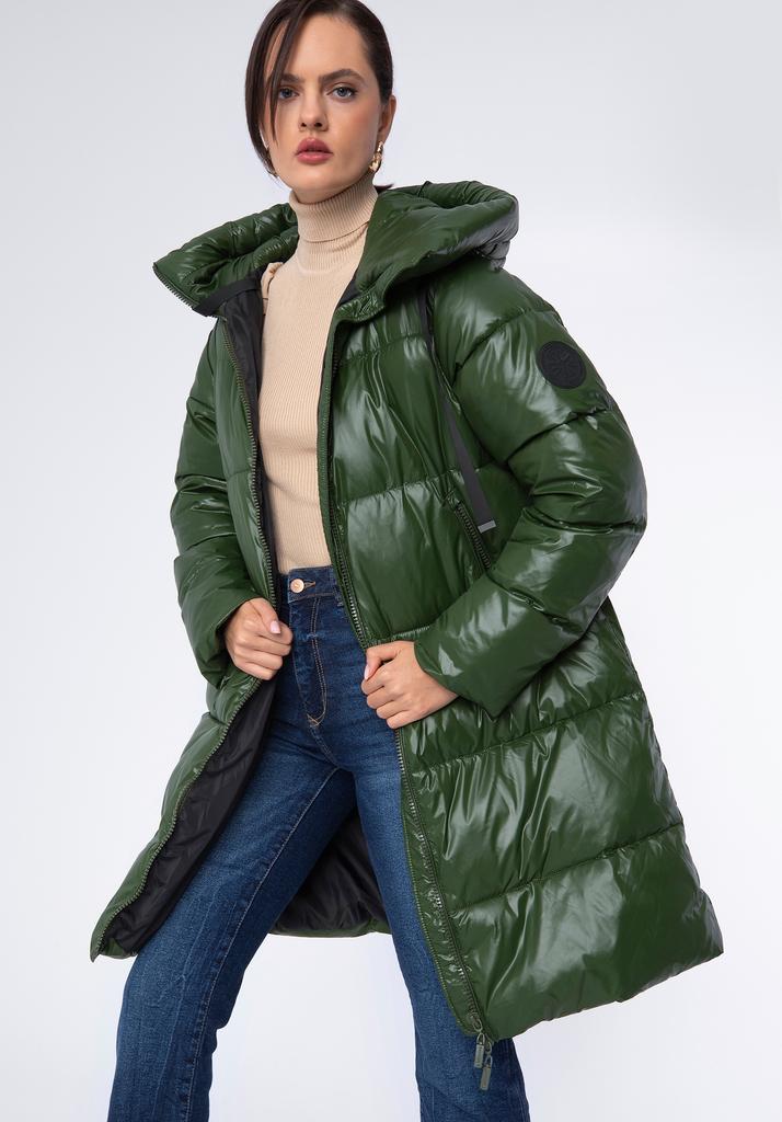 Wittchen Women's Oversized Quilted Coat Green Nylon