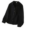 2026 Spring Plus Size Women's Long Sleeve Lapel Cardigan - Simple and Elegant Top