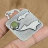 Natural Peridot Druzy Gemstone Pendant 925 Sterling Silver Jewelry For Girls