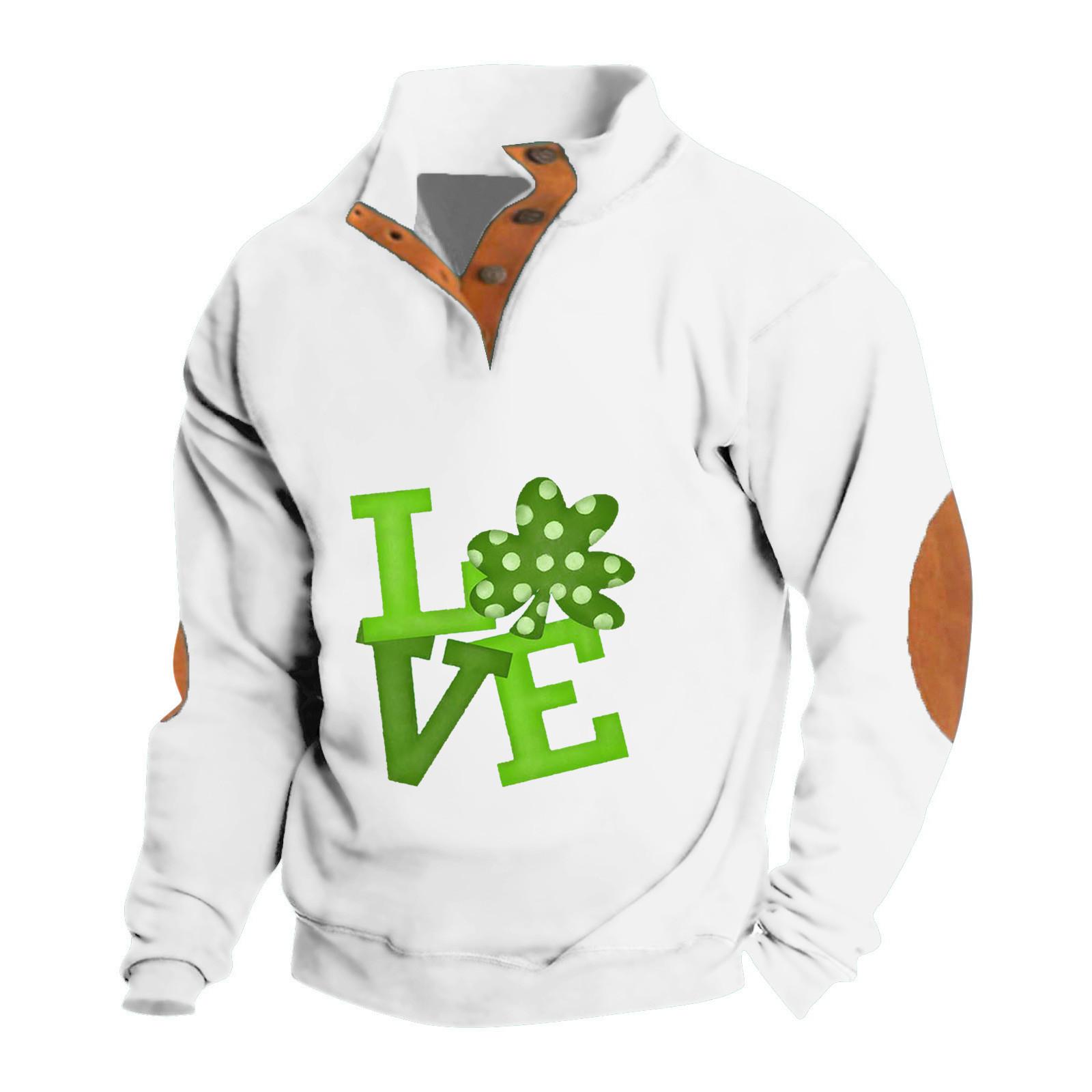 

Весенне-осенняя мужская толстовка с воротником-стойкой на открытом воздухе, повседневные свитера, топы XL белый